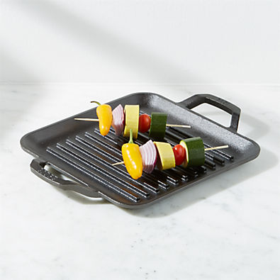 View Lodge Chef Collection 11" Seasoned Cast Iron Square Grill Pan details