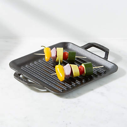 Lodge Chef Collection 11" Seasoned Cast Iron Square Grill Pan