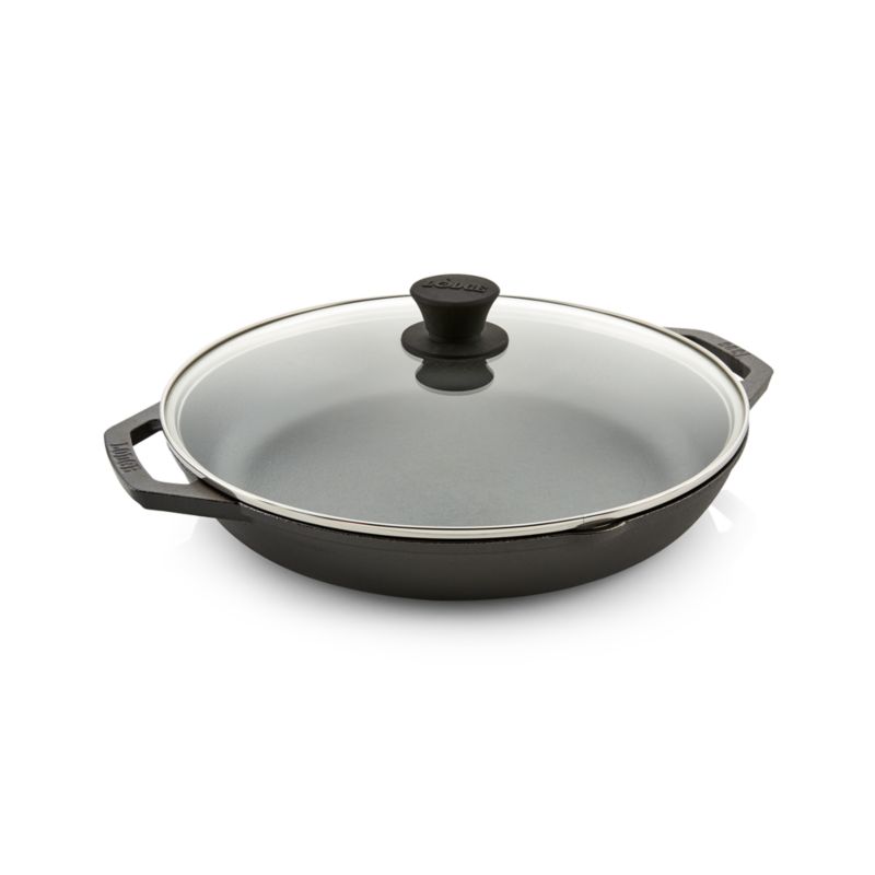 Lodge Chef Collection 12" Seasoned Cast Iron Every Day Pan with Glass Lid - image 3 of 3