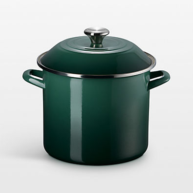View Le Creuset ® 10-Qt. Artichaut Enameled Stockpot with Stainless Steel Knob details