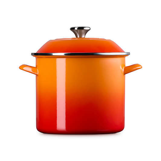 Le Creuset ® 10-Qt. Flame Enameled Stockpot with Stainless Steel Knob