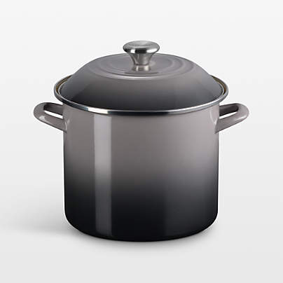 Le Creuset ® 10-Qt. Oyster Enameled Stockpot with Stainless Steel Knob