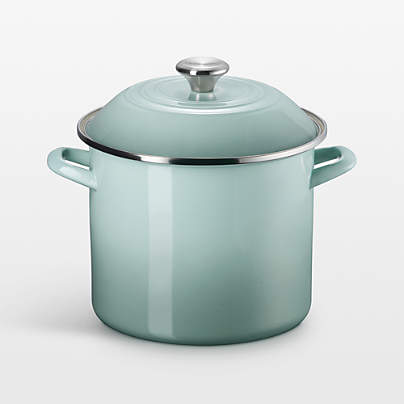 Le Creuset ® 10-Qt. Sea Salt Enameled Stockpot with Stainless Steel Knob