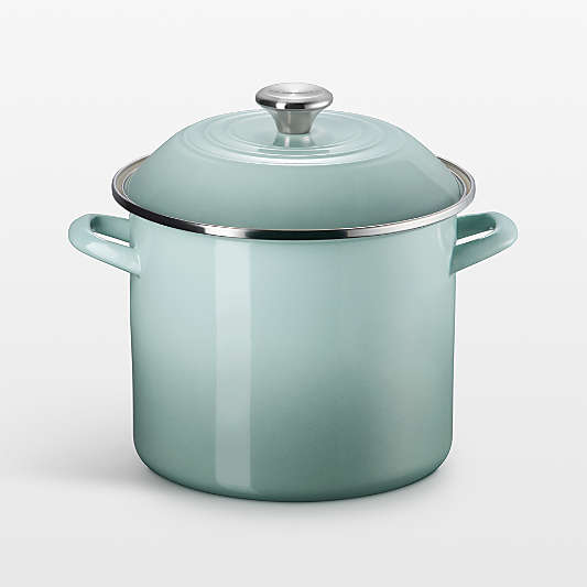 Le Creuset ® 10-Qt. Sea Salt Enameled Stockpot with Stainless Steel Knob