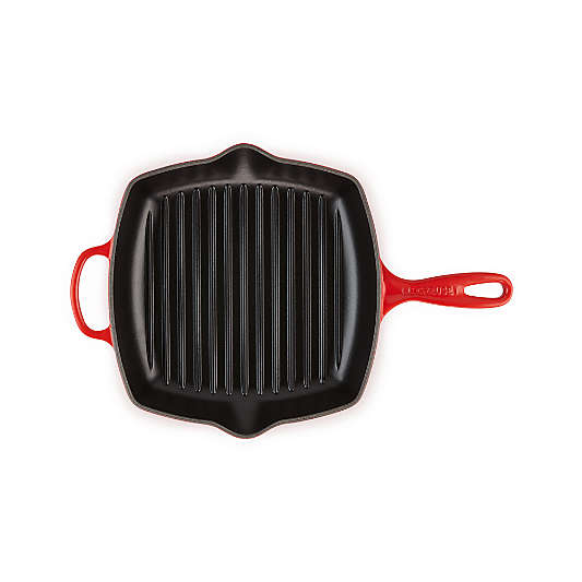 Le Creuset ® Signature 10.25" Cerise Enameled Cast Iron Square Grill Pan