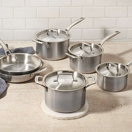 Le Creuset Essential Stainless Steel 10-Piece Cookware Set