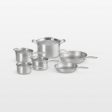 View Le Creuset ® Essential Stainless Steel 10-Piece Cookware Set details