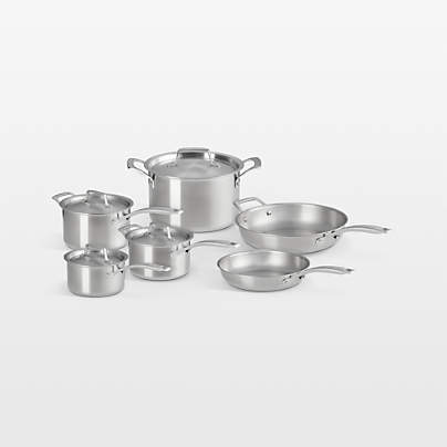 Le Creuset Essential Stainless Steel 10-Piece Cookware Set