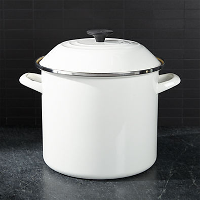 View Le Creuset ® White 10-Qt. Enameled Stockpot details