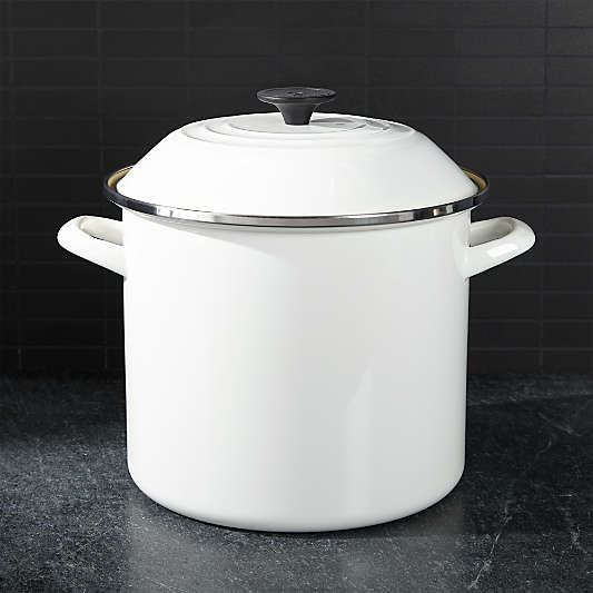 Le Creuset ® White 10-Qt. Enameled Stockpot