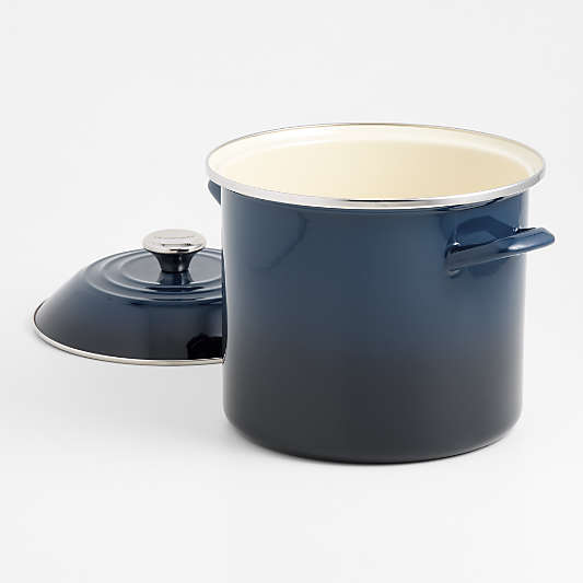 Le Creuset ® Signature 10-Qt. Nuit Enamel Stockpot with Stainless Steel Knob