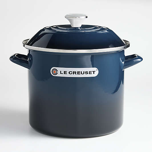Le Creuset ® Signature 10-Qt. Nuit Enamel Stockpot with Stainless Steel Knob