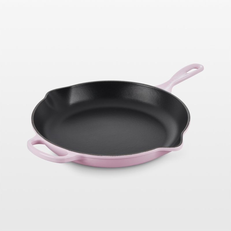 LE CREUSET CHIFFON PINK CAST IRON GRILL PAN SKILLET- BOX