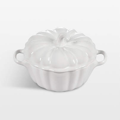 Le Creuset ® 12-oz. White Figural Pumpkin Petite Cocotte