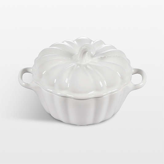 Le Creuset ® 12-oz. White Figural Pumpkin Petite Cocotte