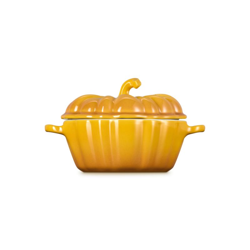 Le Creuset 12-Oz. Nectar Figural Pumpkin Stoneware Mini Cocotte - image 3 of 6
