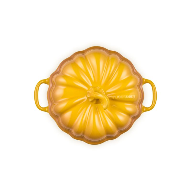 Le Creuset 12-Oz. Nectar Figural Pumpkin Stoneware Mini Cocotte - image 4 of 6