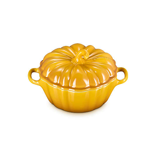 Le Creuset 12-Oz. Nectar Figural Pumpkin Stoneware Mini Cocotte