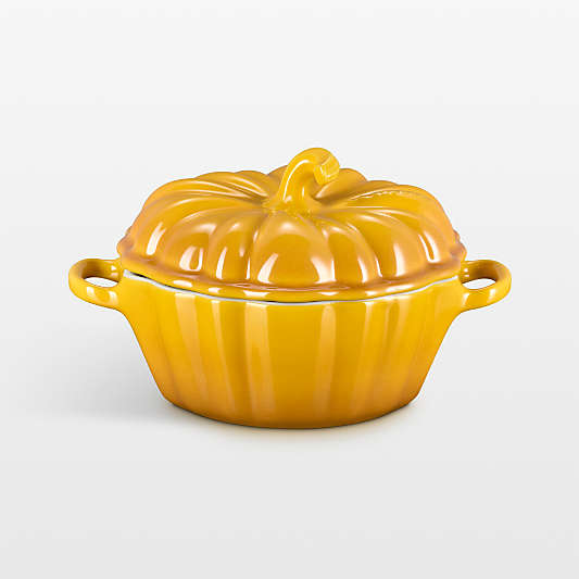 Le Creuset 12-Oz. Nectar Figural Pumpkin Stoneware Mini Cocotte