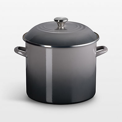 View Le Creuset ® 16-Qt. Oyster Enameled Stockpot with Stainless Steel Knob details