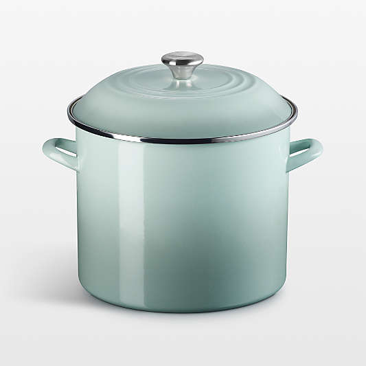 Le Creuset ® 16-Qt. Sea Salt Enameled Stockpot with Stainless Steel Knob