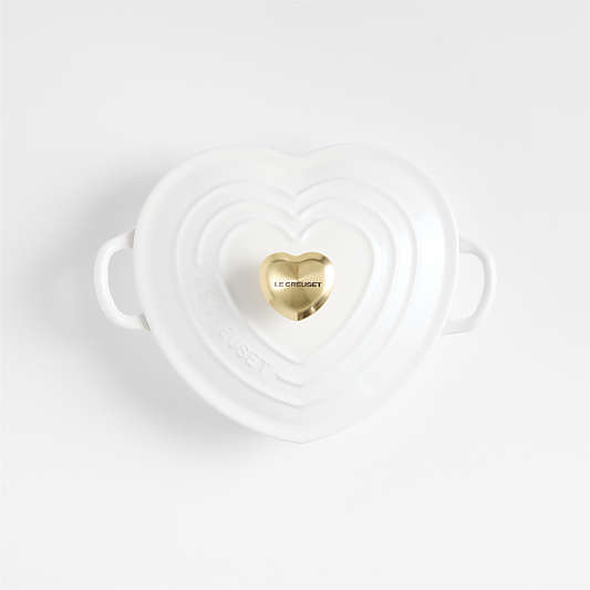 Le Creuset ® White 1.25-Qt. Heart Dish