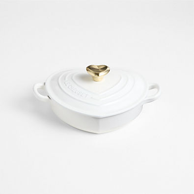 View Le Creuset ® 1.25-Qt. White Enameled Cast Iron Heart Dish details
