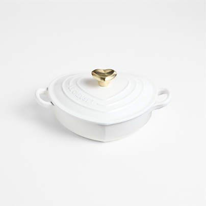 Le Creuset ® 1.25-Qt. White Enameled Cast Iron Heart Dish