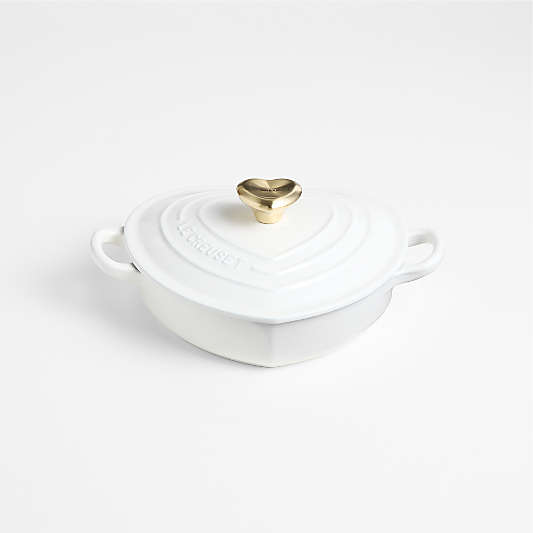 Le Creuset ® 1.25-Qt. White Enameled Cast Iron Heart Dish