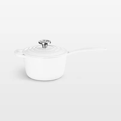 Le Creuset ® Signature 1.75-Qt. White Enameled Cast Iron Saucepan with Lid