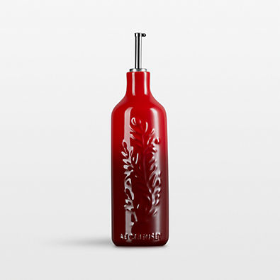 View Le Creuset ® Cerise 20-Oz. Olive Branch Stoneware Oil Cruet details
