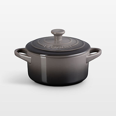 View Le Creuset ® 24-oz. Oyster Mini Round Cocotte with Lid details
