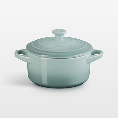 View Le Creuset ® 24-Oz. Sea Salt Round Mini Cocotte with Lid details