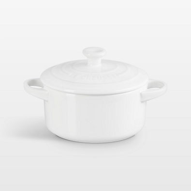 View Le Creuset ® 24-Oz. White Round Mini Cocotte with Lid details