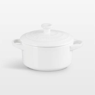 Le Creuset ® 24-Oz. White Round Mini Cocotte with Lid