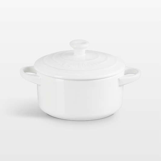 Le Creuset ® 24-Oz. White Round Mini Cocotte with Lid