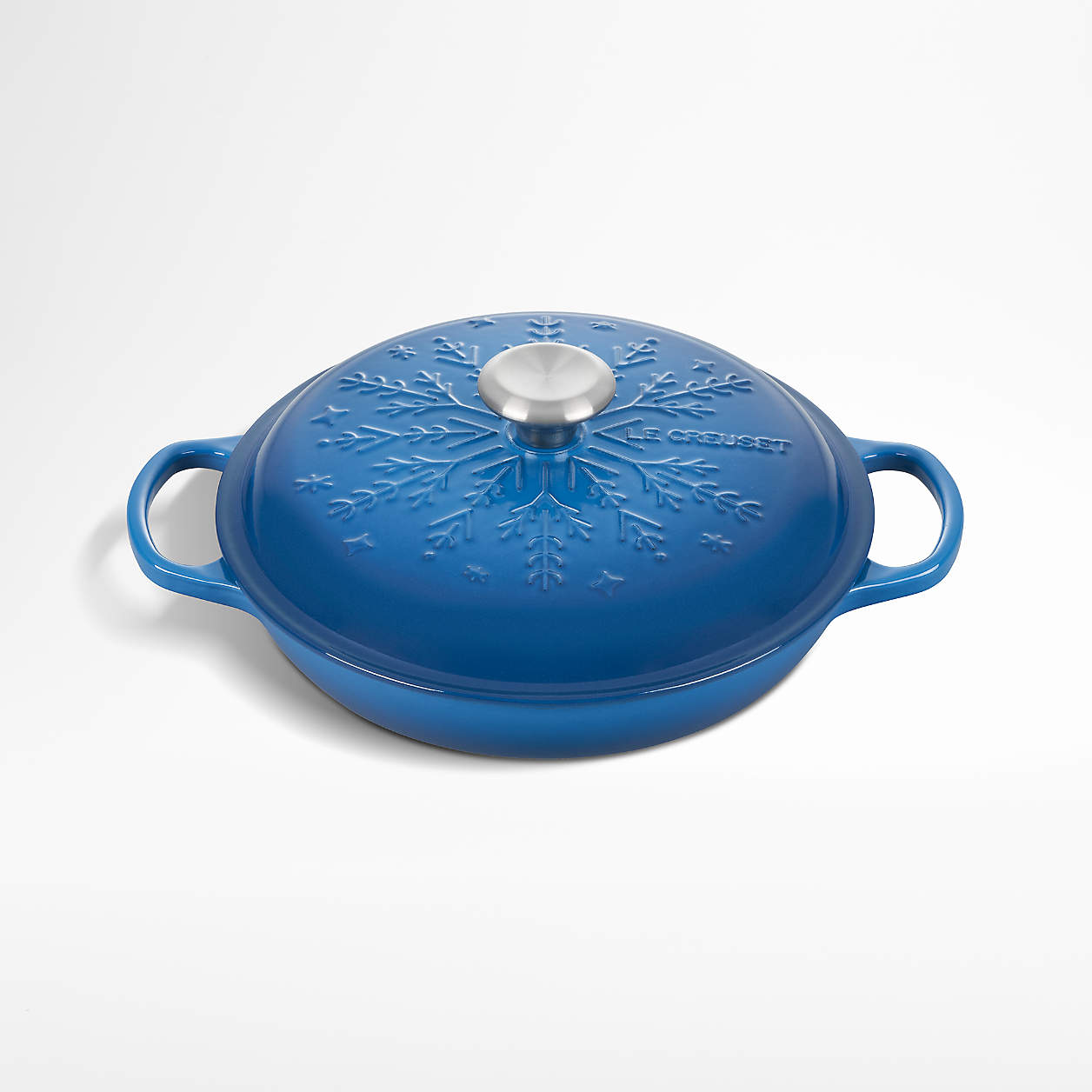 Le Creuset Snowflake 2.25Qt. Marseille Blue Enameled Cast Iron Braiser