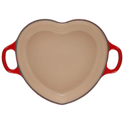 Le Creuset 2.25-Qt. Cerise Red Enameled Cast Iron Heart Dutch