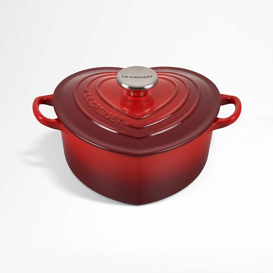 Artisanal Kitchen Supply Enameled Cast Iron Heart Dutch Oven - Red