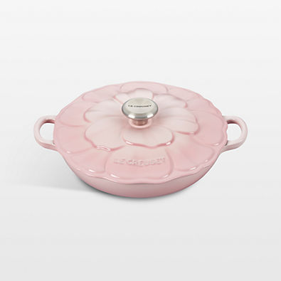 View Le Creuset 2.25-Qt. Petal Pink Enameled Cast Iron Braiser details