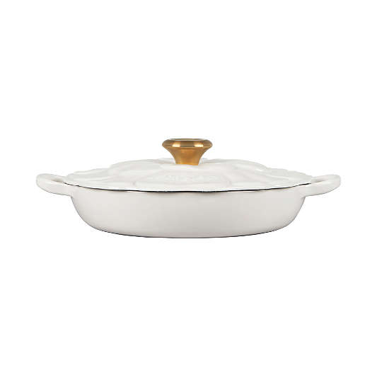 Le Creuset 2.25-Qt.Petal  White Enameled Cast Iron Braiser