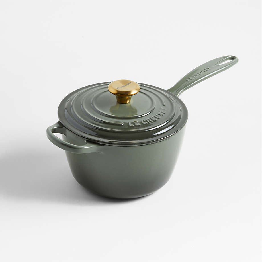 Le Creuset 2.25-Qt. Signature Thyme Saucepan + Reviews | Crate & Barrel