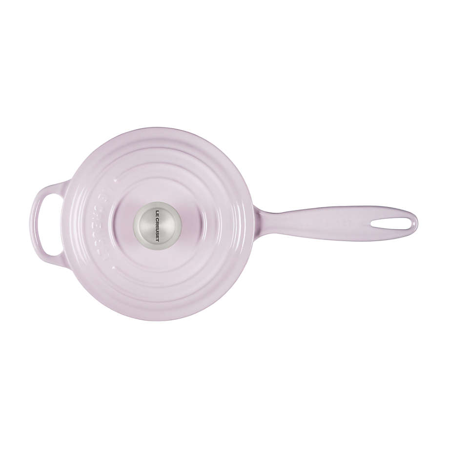 2.25 Qt. Signature Enameled Cast Iron Saucepan with Stainless Steel Knob -  Shallot, Le Creuset