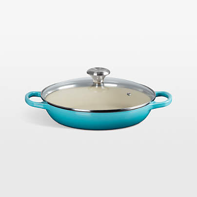 Le Creuset ® 2.25-Qt. Caribbean Enameled Cast Iron Braiser with Glass Lid