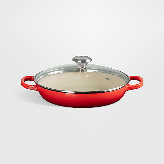 Le Creuset ® 2.25-Qt. Cerise Enameled Cast Iron Braiser with Glass Lid