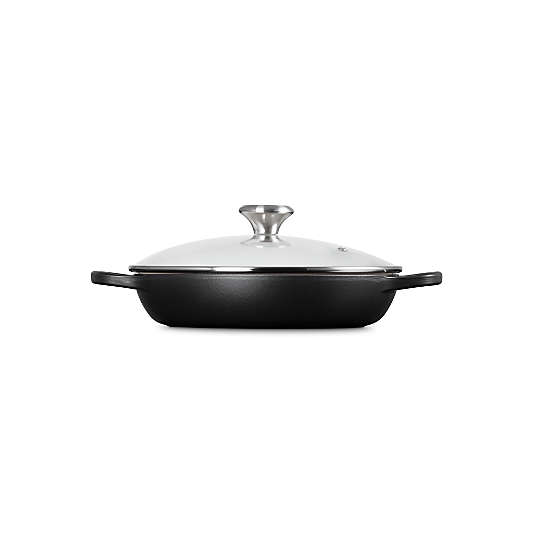 Le Creuset ® 2.25-Qt. Licorice Enameled Cast Iron Braiser with Glass Lid