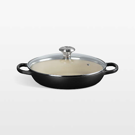 Le Creuset ® 2.25-Qt. Licorice Enameled Cast Iron Braiser with Glass Lid