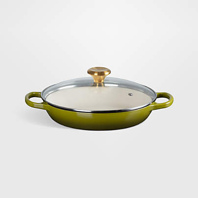 Le Creuset ® 2.25-Qt. Olive Enameled Cast Iron Braiser with Glass Lid