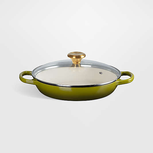 Le Creuset ® 2.25-Qt. Olive Enameled Cast Iron Braiser with Glass Lid