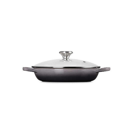Le Creuset ® 2.25-Qt. Oyster Enameled Cast Iron Braiser with Glass Lid